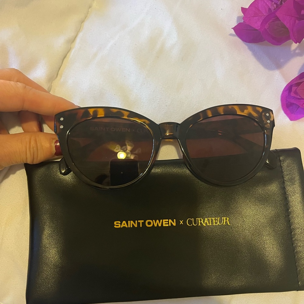 ***Sold**Brand New Saint Owen x CURATEUR WYLDE Tortoise Shell Sunglasses - Picture 7 of 9